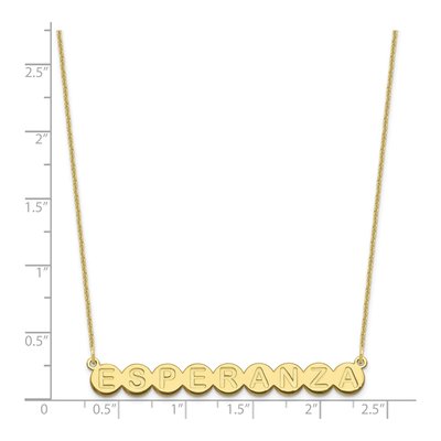 10K Yellow Gold Personalized Bubble Letter Necklace – view 3