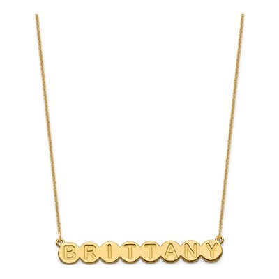 10K Yellow Gold Personalized 8-Letter Bubble Necklace – view 2
