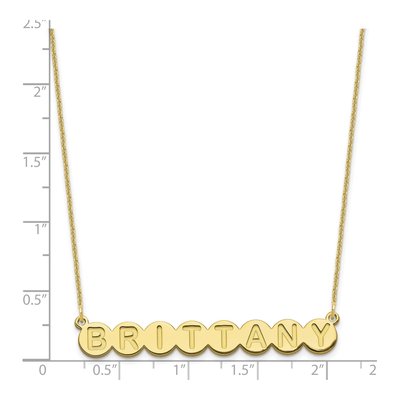 10K Yellow Gold Personalized 8-Letter Bubble Necklace – view 3