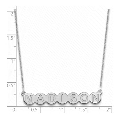 10K White Gold Personalized 7-Letter Bubble Necklace – view 3