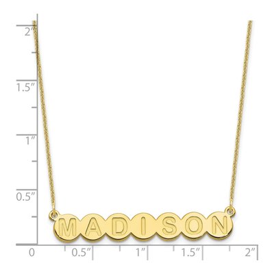 10K Yellow Gold Personalized 7-Letter Bubble Necklace – view 3