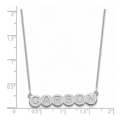 10K White Gold Personalized 6-Letter Bubble Necklace – view 3