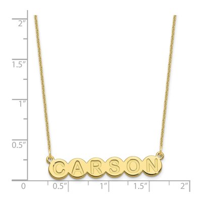 10K Yellow Gold Personalized 6-Letter Bubble Necklace – view 3