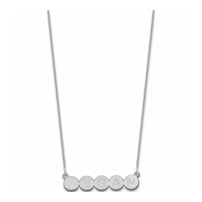 10K White Gold 5-Letter Bubble Name Necklace – view 2