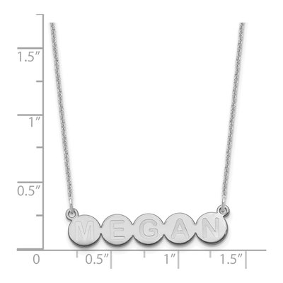 10K White Gold 5-Letter Bubble Name Necklace – view 3