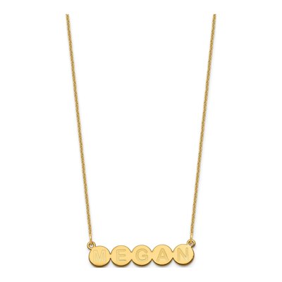 10K Yellow Gold Personalized 5-Letter Bubble Necklace – view 2