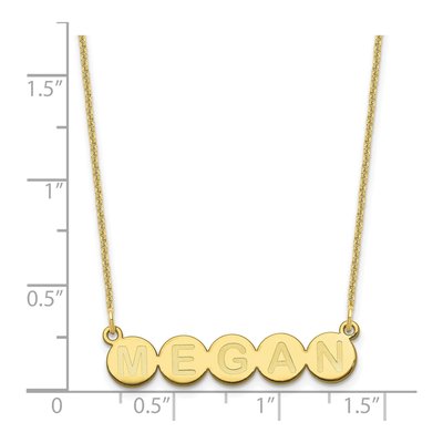 10K Yellow Gold Personalized 5-Letter Bubble Necklace – view 3