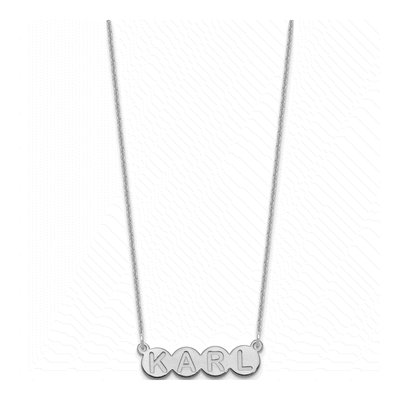 10K White Gold Personalized 4-Letter Necklace – view 2