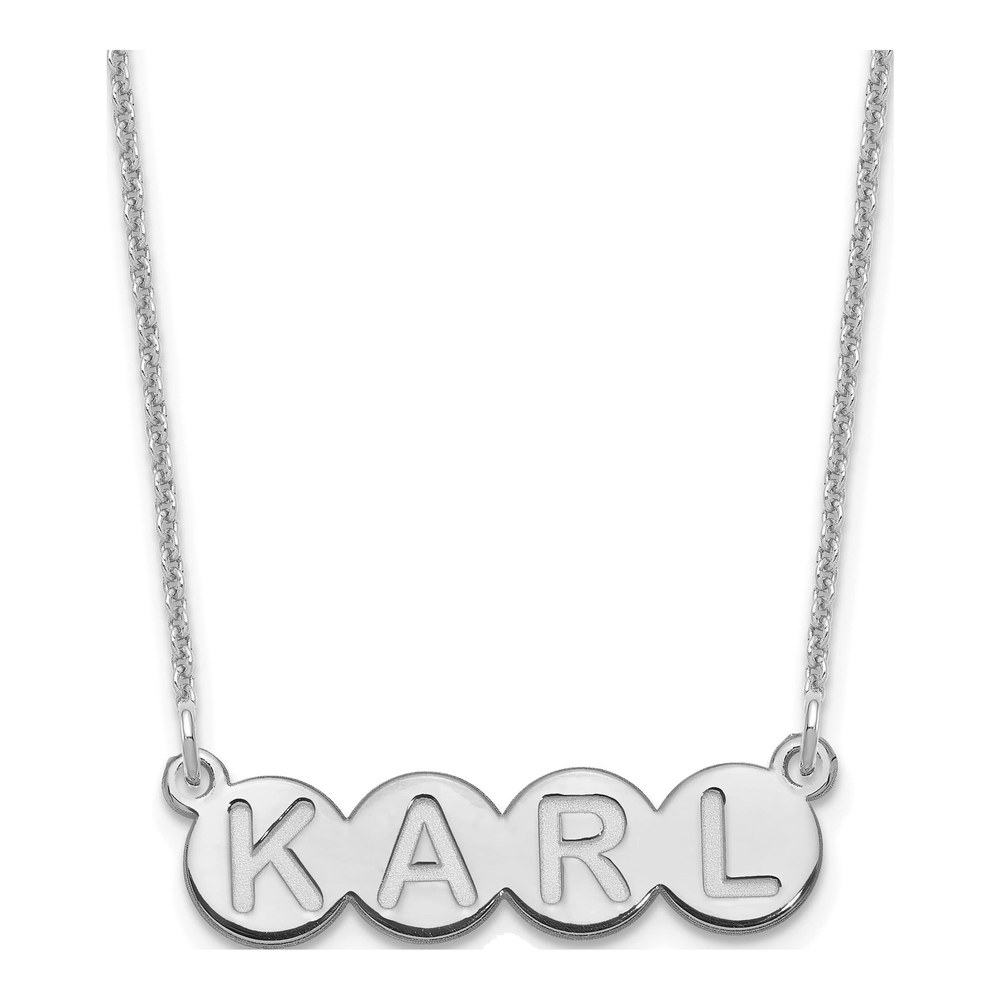 10K White Gold Personalized 4-Letter Necklace