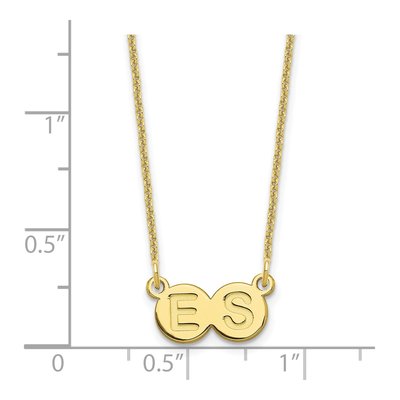 10K Yellow Gold Personalized Two-Letter Bubble Necklace – view 3