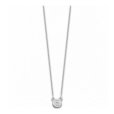 10K White Gold Personalized Initial Bubble Necklace – view 2