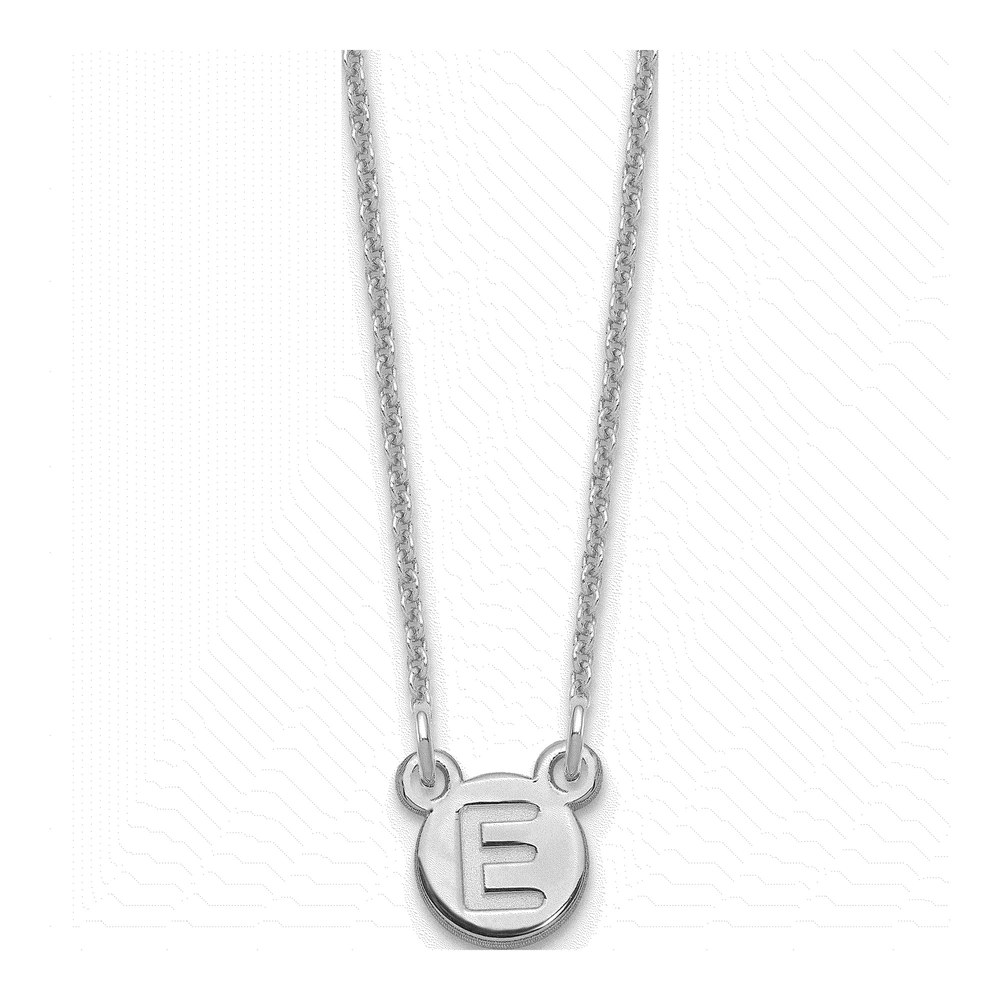 10K White Gold Personalized Initial Bubble Necklace