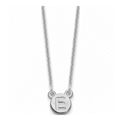 10K White Gold Personalized Initial Bubble Necklace