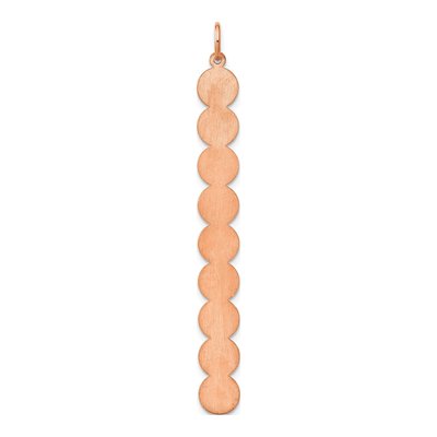 10K Rose Gold Personalized Bubble Letter Pendant – view 4
