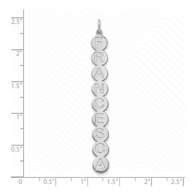 10K White Gold 9-Letter Bubble Name Pendant – view 3