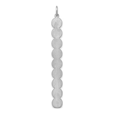 10K White Gold 9-Letter Bubble Name Pendant – view 4