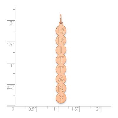 10K Rose Gold 8-Letter Bubble Pendant – view 3