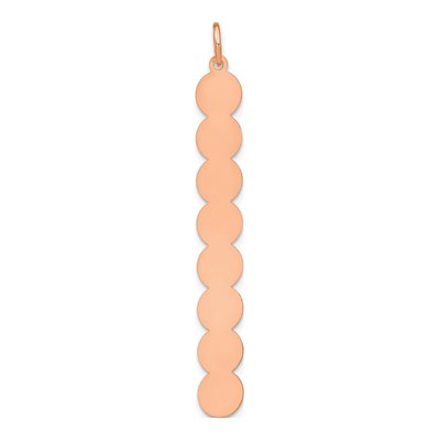 10K Rose Gold 8-Letter Bubble Pendant – view 4