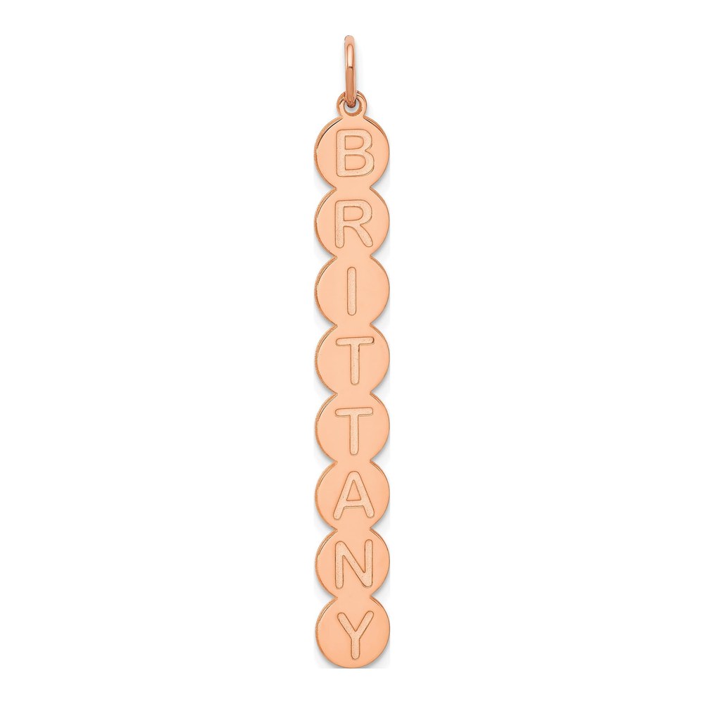10K Rose Gold 8-Letter Bubble Pendant
