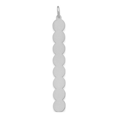 10K White Gold 8-Letter Bubble Pendant – view 4