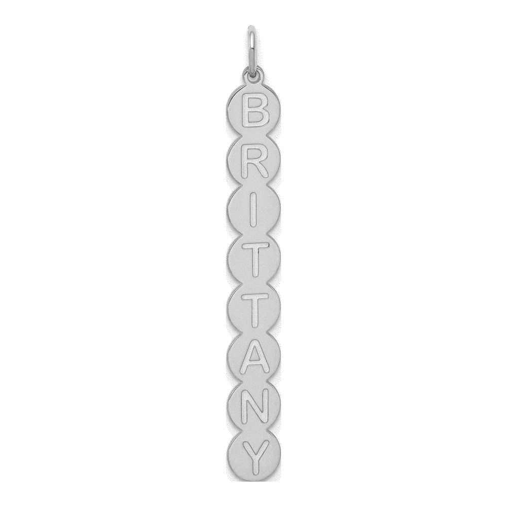 10K White Gold 8-Letter Bubble Pendant
