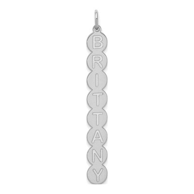 10K White Gold 8-Letter Bubble Pendant