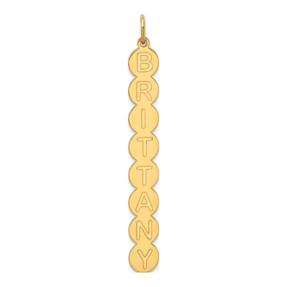 Personalized 10K Yellow Gold Letter Bubble Pendant