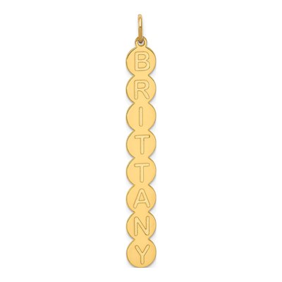 10K Yellow Gold Personalized Letter Bubble Pendant