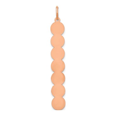 10K Rose Gold 7-Letter Bubble Pendant – view 4