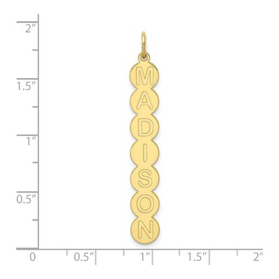 10K Yellow Gold 7-Letter Bubble Pendant – view 2