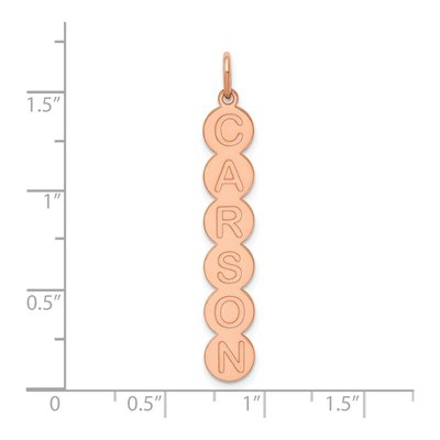 10K Rose Gold 6-Letter Bubble Pendant – view 3