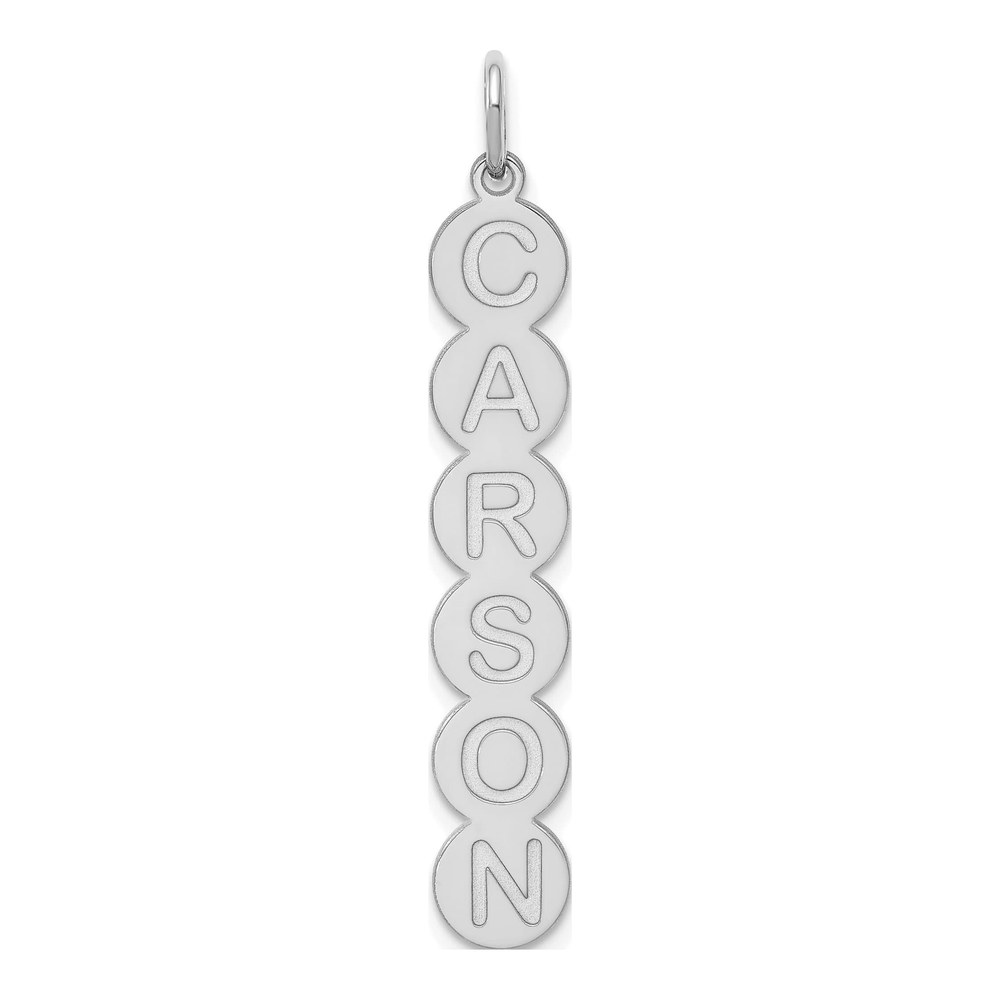 10K White Gold 6-Letter Bubble Pendant