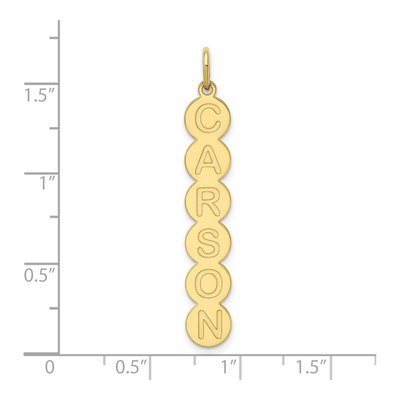 10K Yellow Gold Personalized 6-Letter Bubble Pendant – view 2