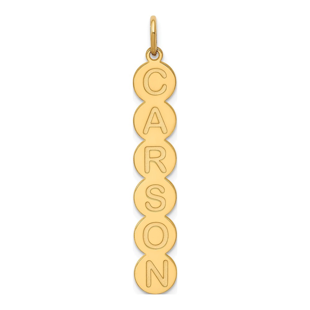10K Yellow Gold Personalized 6-Letter Bubble Pendant