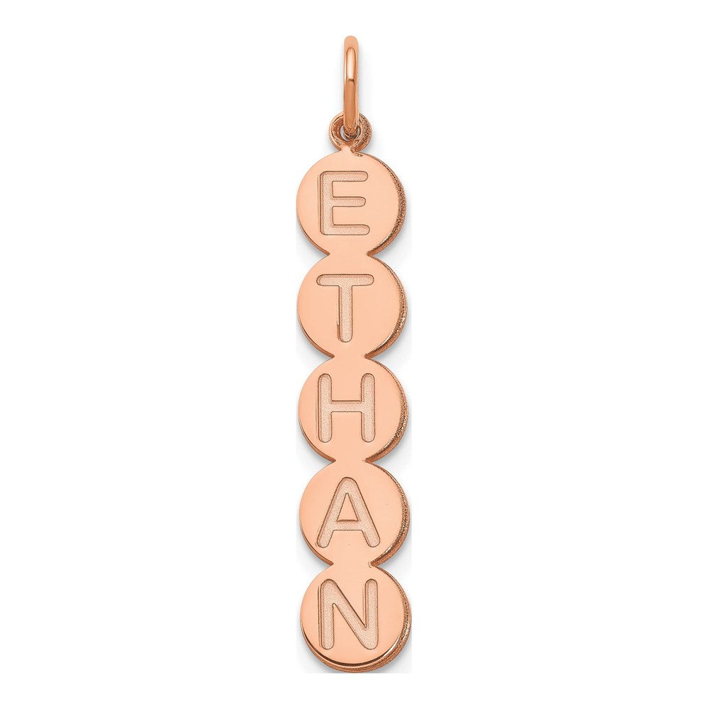 10K Rose Gold 5 Letter Bubble Pendant