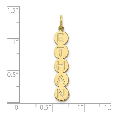 10K Yellow Gold 5-Letter Bubble Pendant – view 2