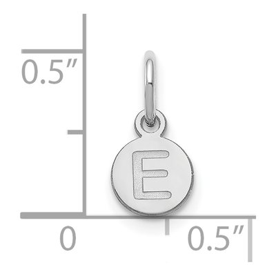 10K White Gold 1-Letter Bubble Pendant – view 2