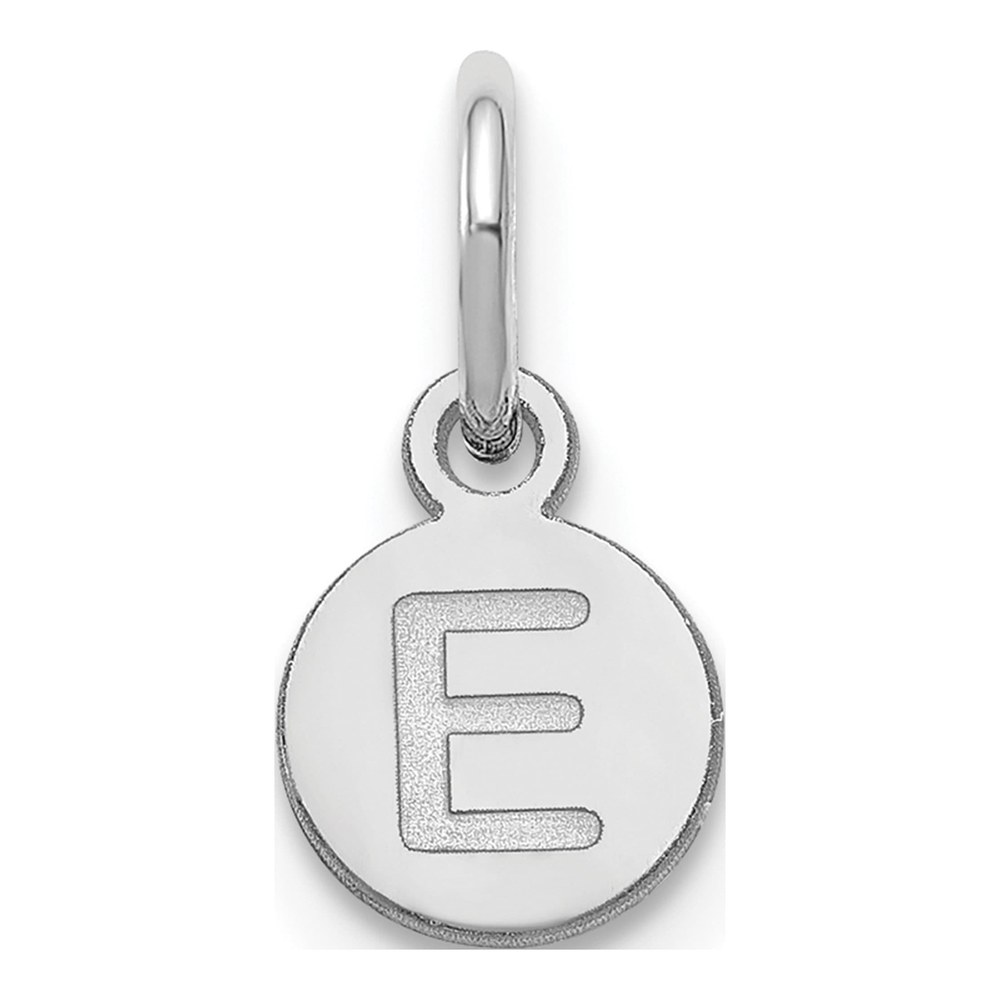 10K White Gold 1-Letter Bubble Pendant