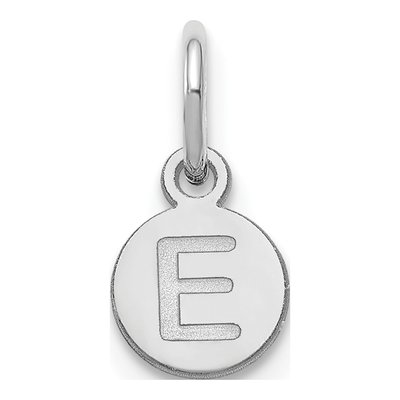 10K White Gold 1-Letter Bubble Pendant