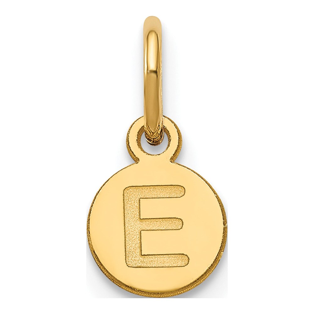 10K Yellow Gold Letter Bubble Pendant