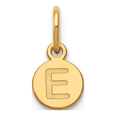 10K Yellow Gold Letter Bubble Pendant