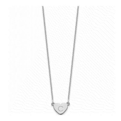10K White Gold Personalized Initial Heart Necklace – view 2