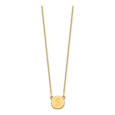 10K Yellow Gold Personalized Initial Necklace – view 2