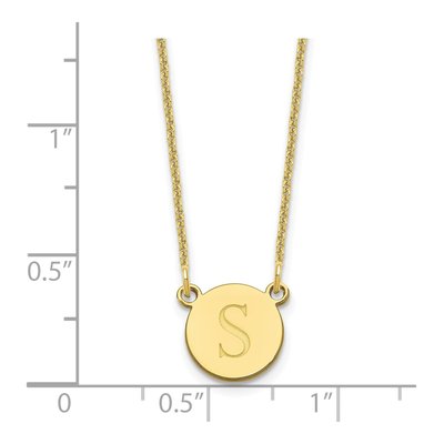 10K Yellow Gold Personalized Initial Necklace – view 3