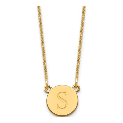 10K Yellow Gold Personalized Initial Necklace