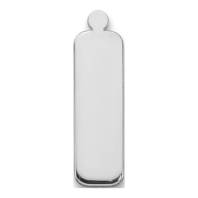 10K White Gold Small Vertical Blank Bar Finding