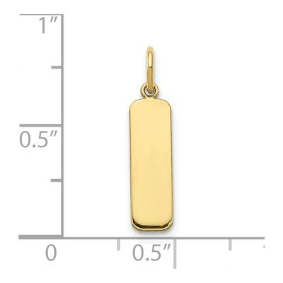 10K Yellow Gold Small Blank Bar Charm – view 2