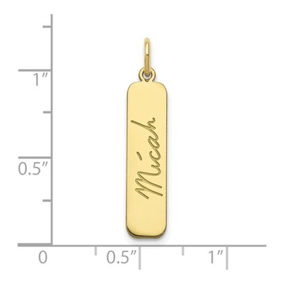 10K Yellow Gold Signature Bar Charm – view 2
