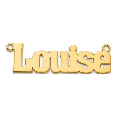10K Yellow Gold Personalized Name Plate Pendant