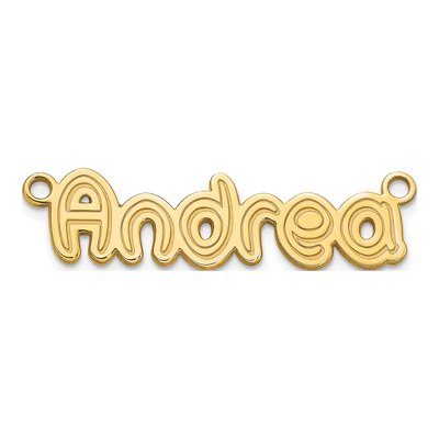 10K Yellow Gold Personalized Name Plate Pendant